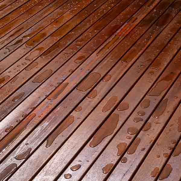 wooden deck after pressure wash