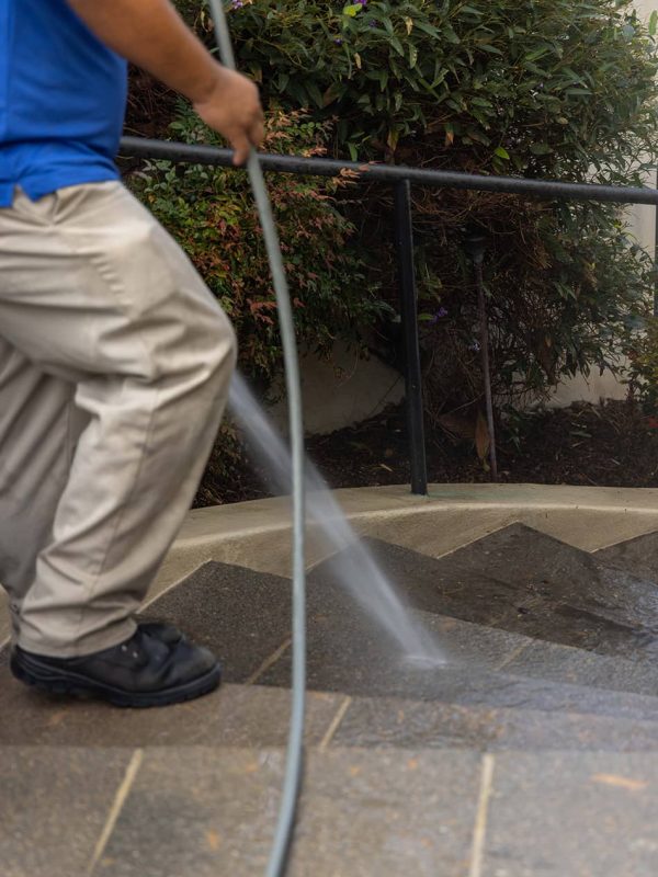 pressure washing professional cleaning steps